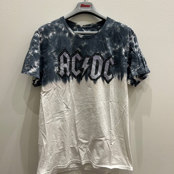 AC/DC Other - AC/DC Gray and White Graphic Tee